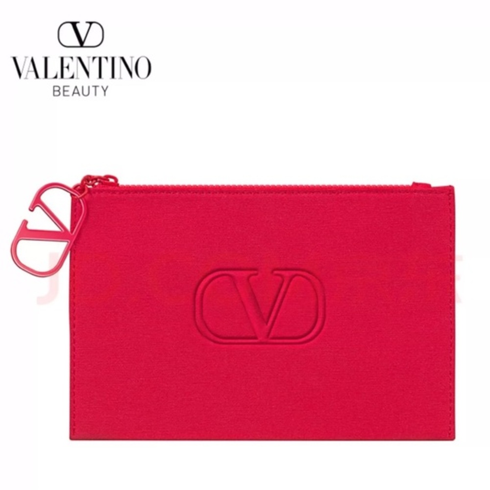 Valentino red cosmetic bag‎